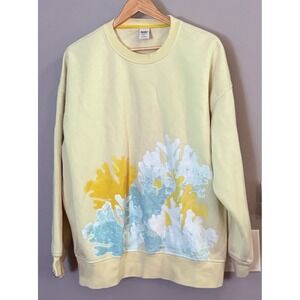 Bonobos Sweatshirt Fielder Coral Watercolor Graphic Crewneck‎ XL